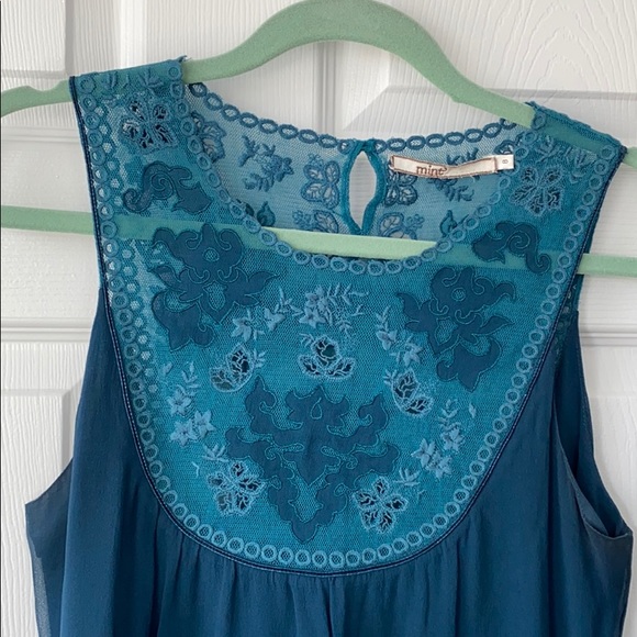 MINT by Jodi Arnold Green Silk Dress Size 8 - Picture 3 of 13